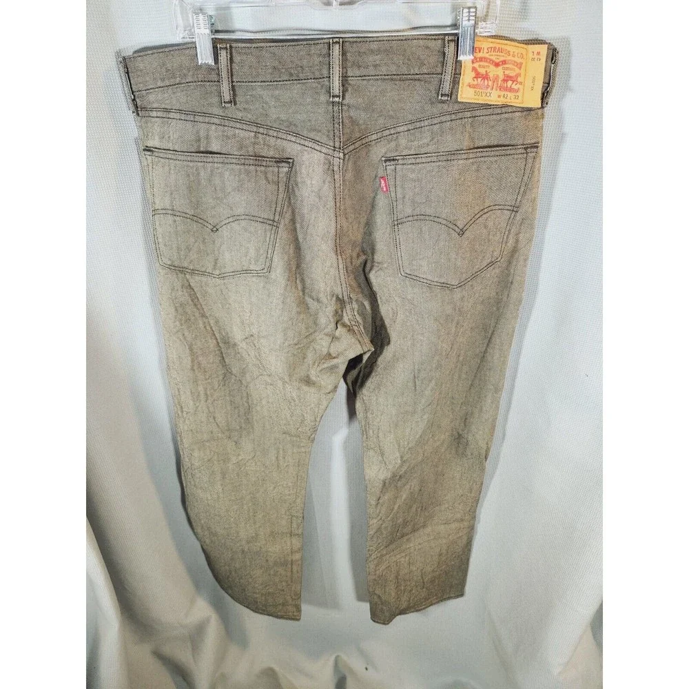 Levi's 501xx Button Fly Denim Jeans 2014 Gray Men's‎ Size 42x30.5